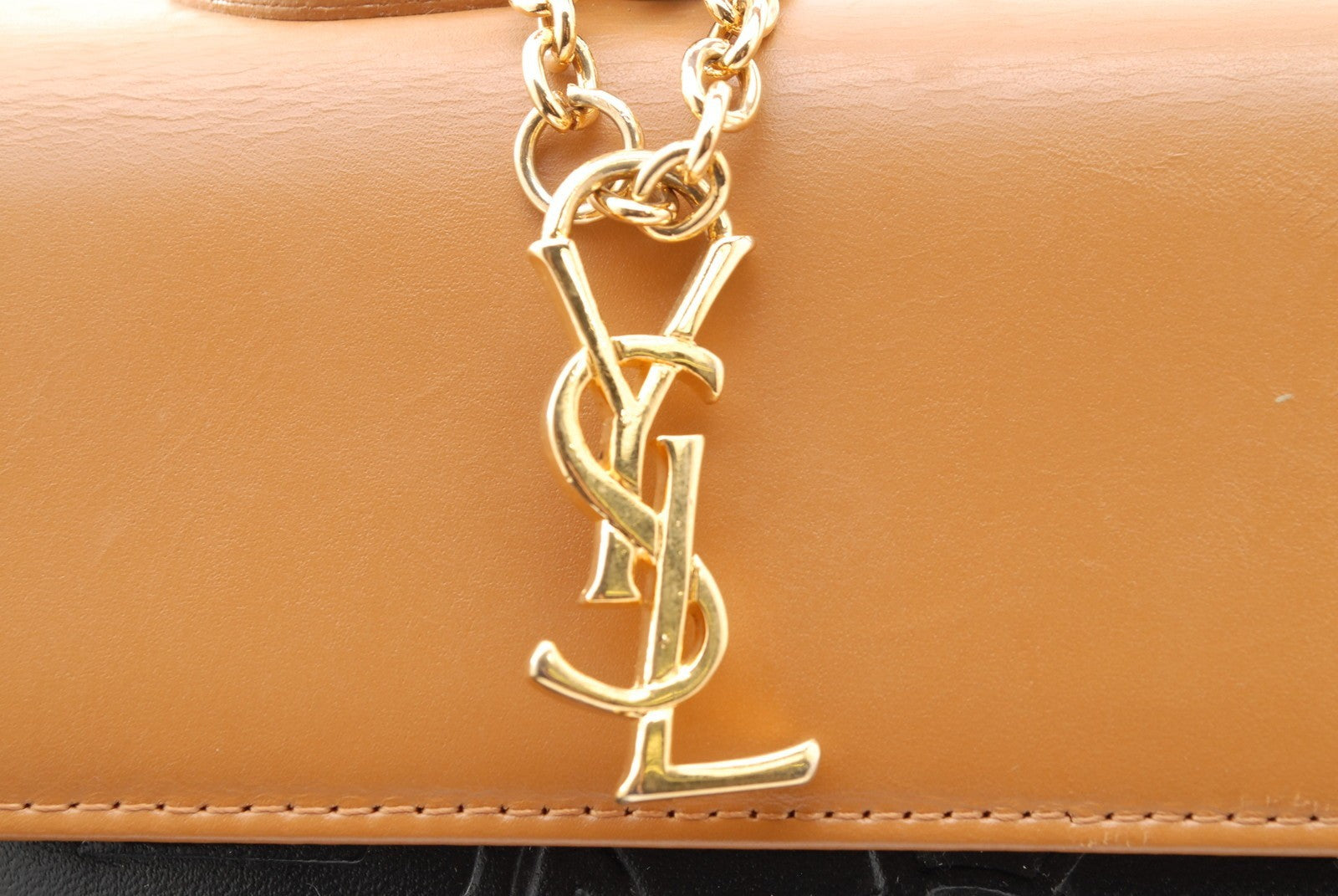 Saint Laurent Yves Saint Laurent Hand Tote Bag - Black Brown, Leather PVC