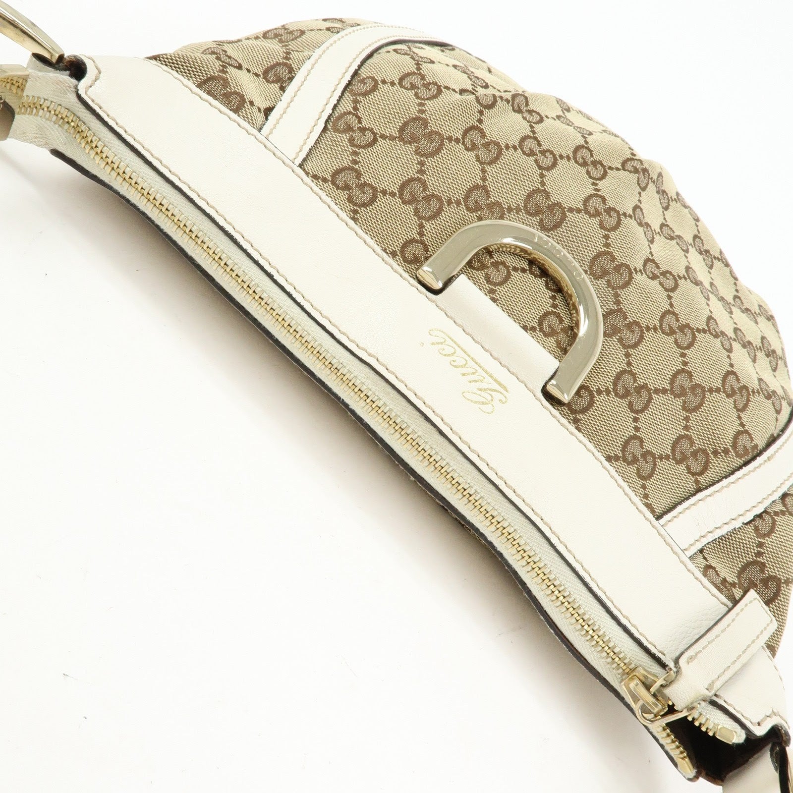 Gucci Abbey Shoulder Bag - Beige, GG Canvas, Leather