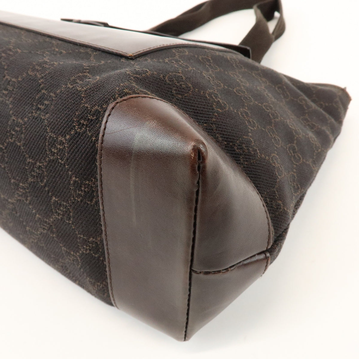 Gucci Tote Bag - Dark Brown, GG Canvas, Leather