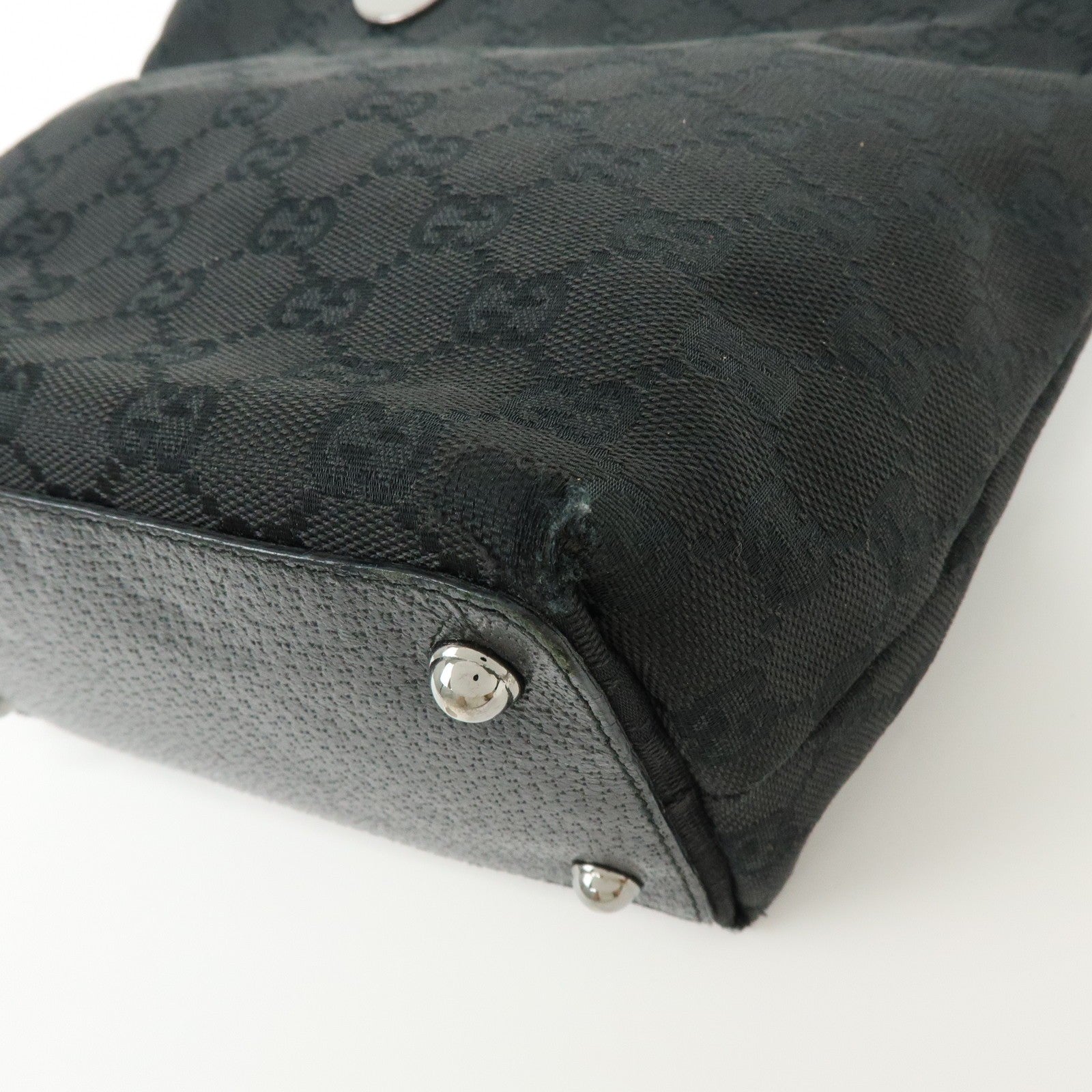 Gucci Tote Bag - Black, GG Canvas, Leather
