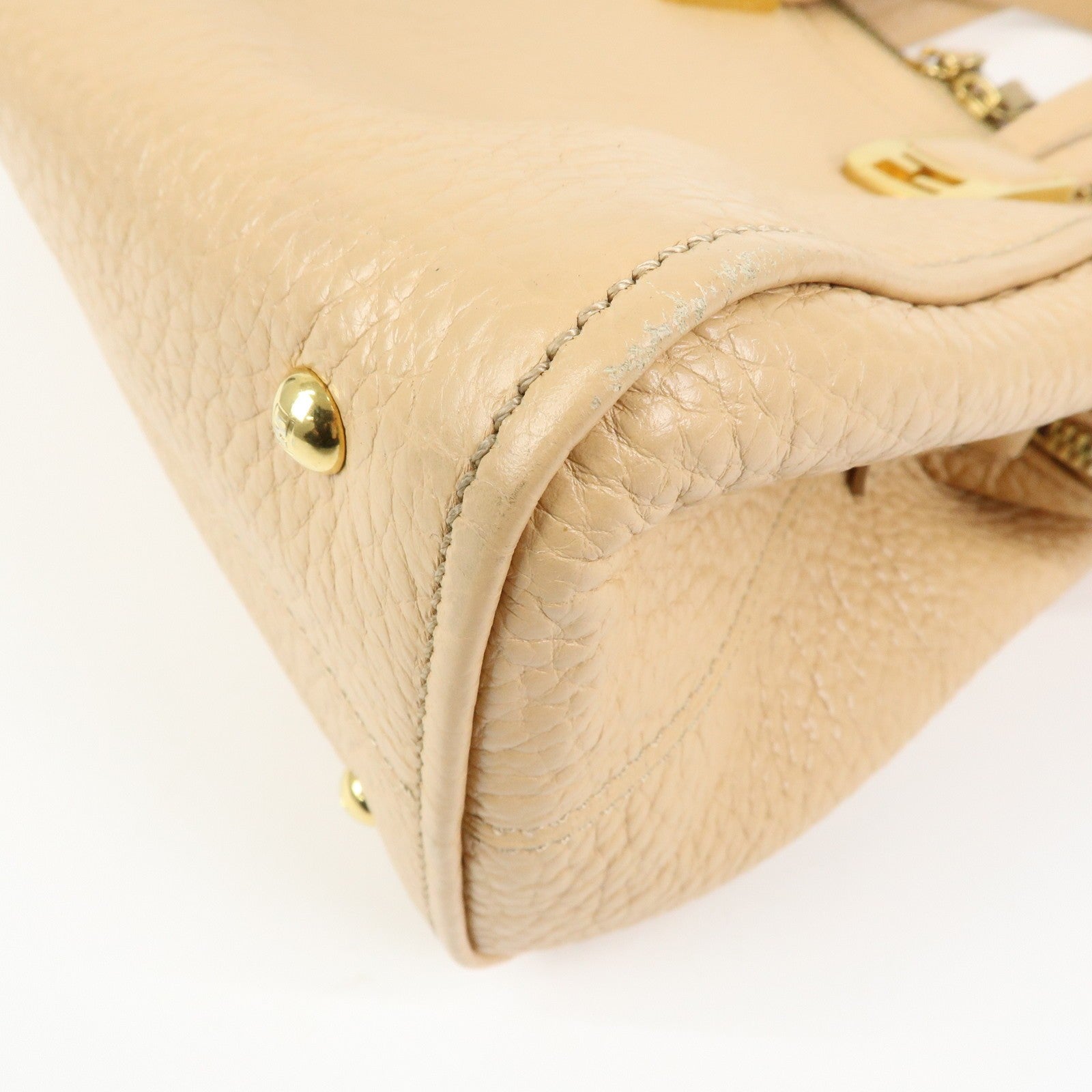 Fendi 8BL114 Hand Bag - Beige, Leather