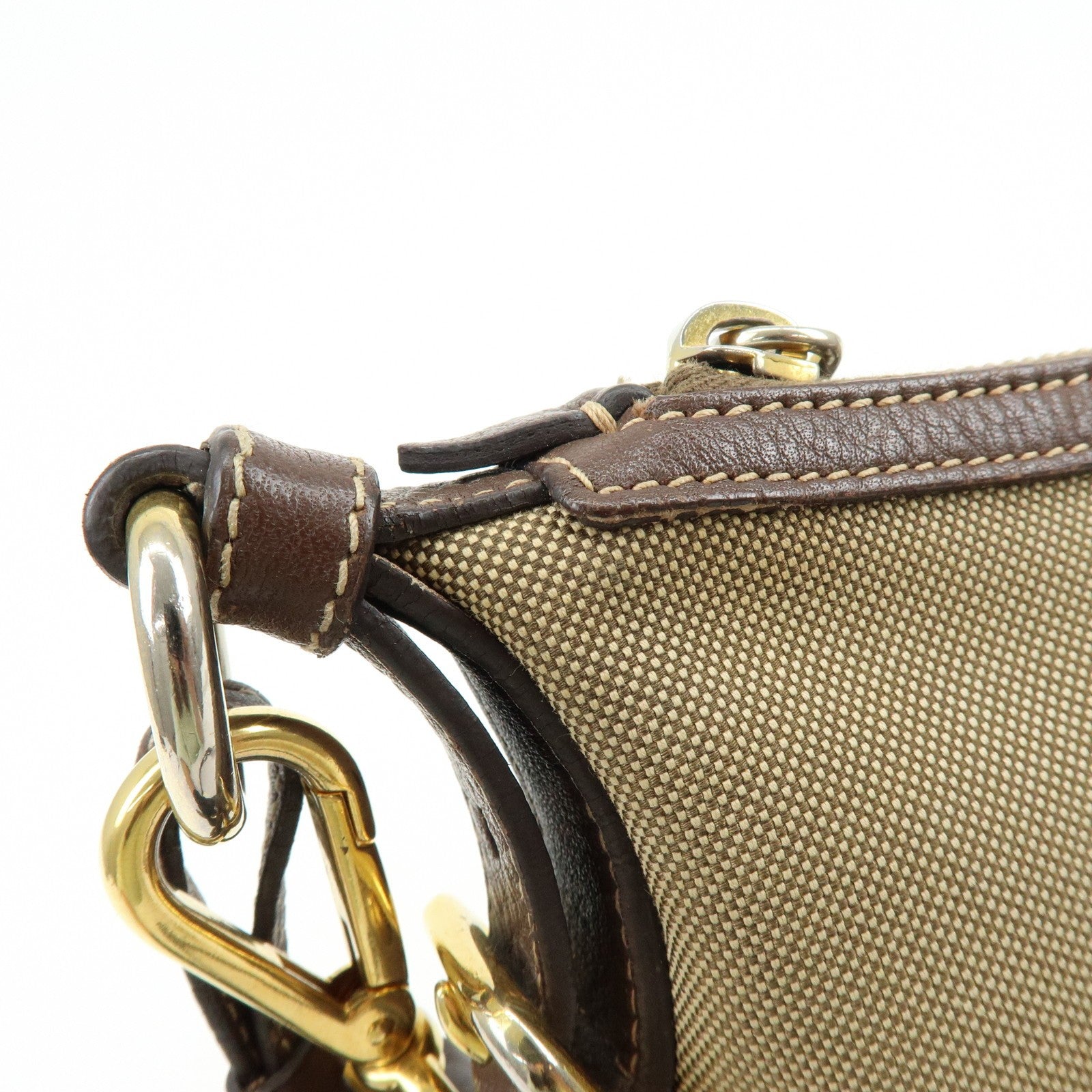 Prada Logo Jacguard Shoulder Bag - Brown, Leather