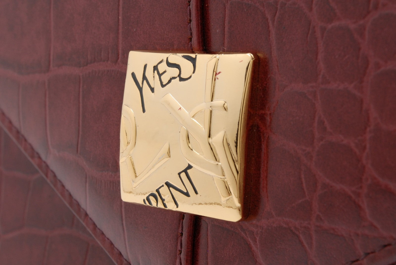 Yves Saint Laurent YSL Shoulder Bag Top Handle Handbag - Bordeaux, Leather
