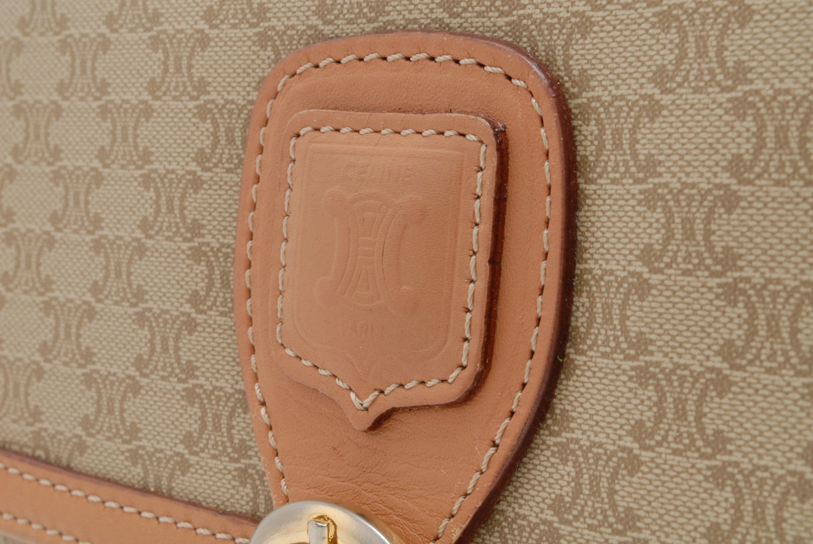 Celine Macadam Shoulder Bag - Beige, PVC Leather