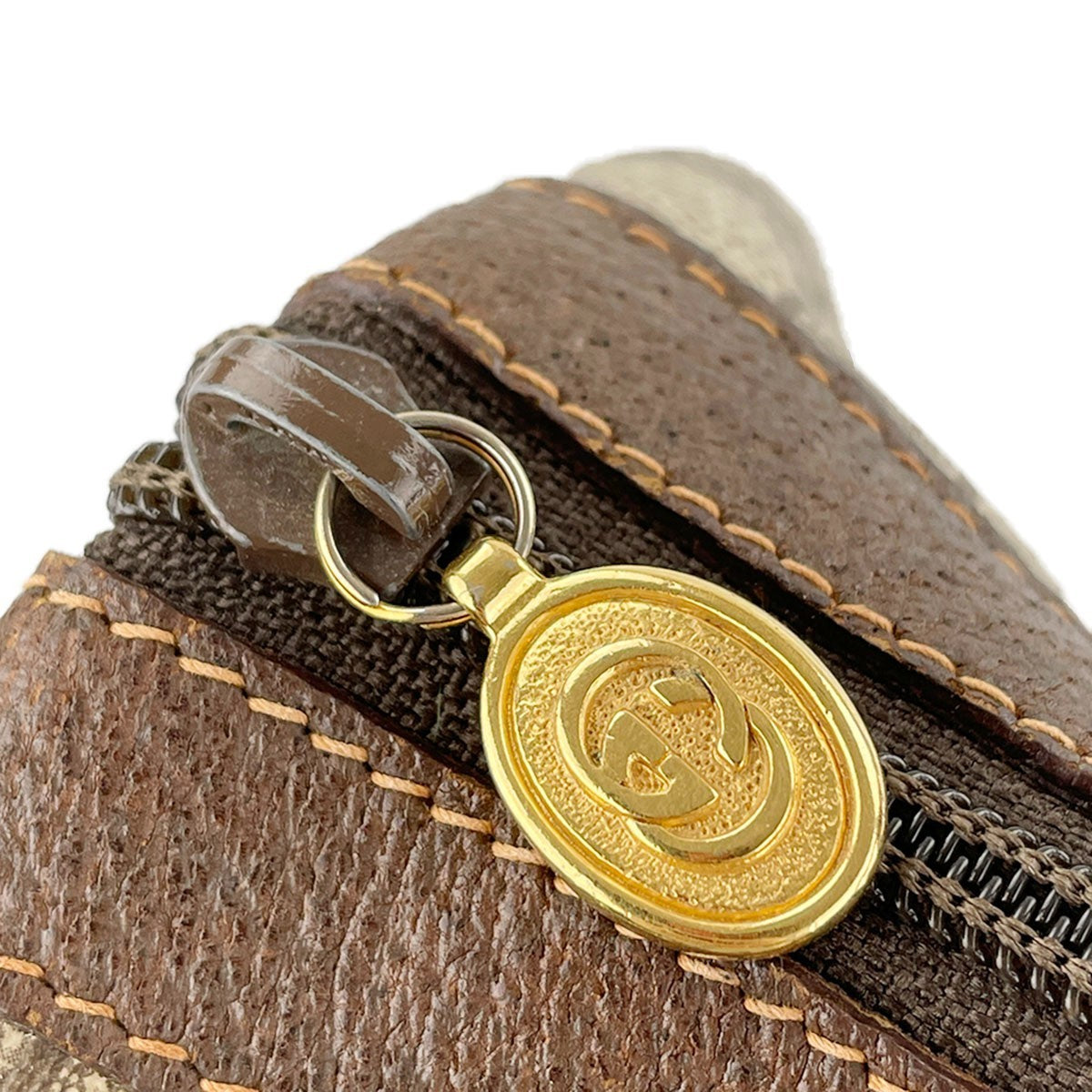 Gucci Old Gucci Sherry Line Handbag - Beige Brown, PVC Leather