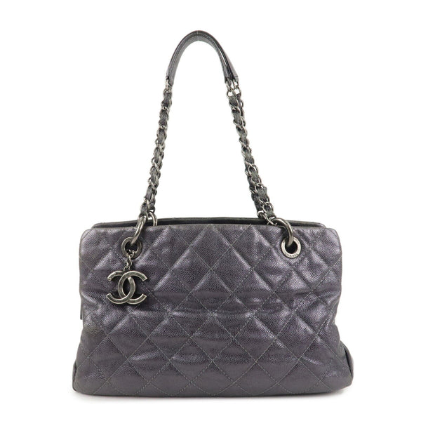 Chanel Matelasse COCO Mark Tote Bag - Gray, Leather