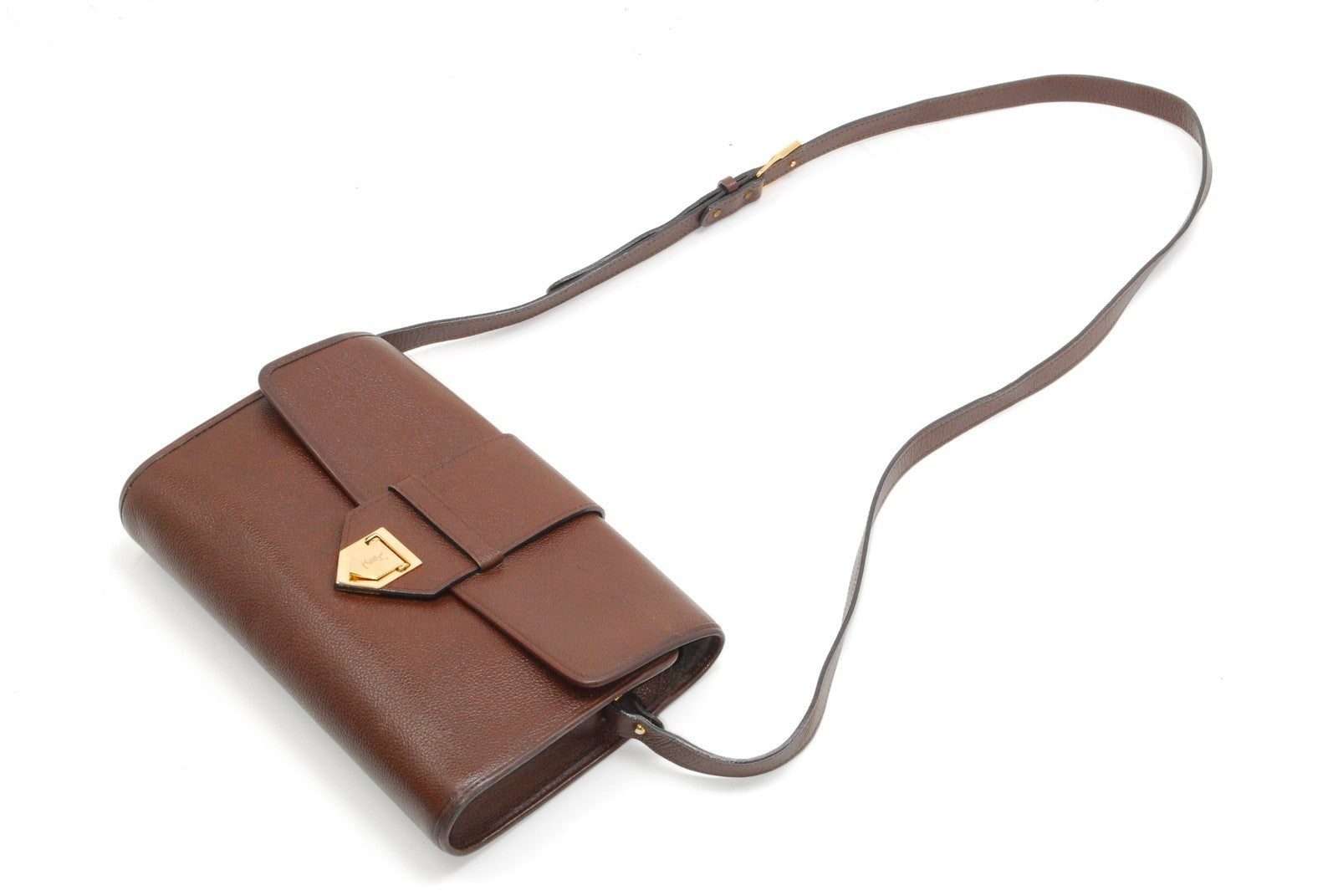 Saint Laurent Vintage Shoulder Cross Body Bag - Brown, Leather