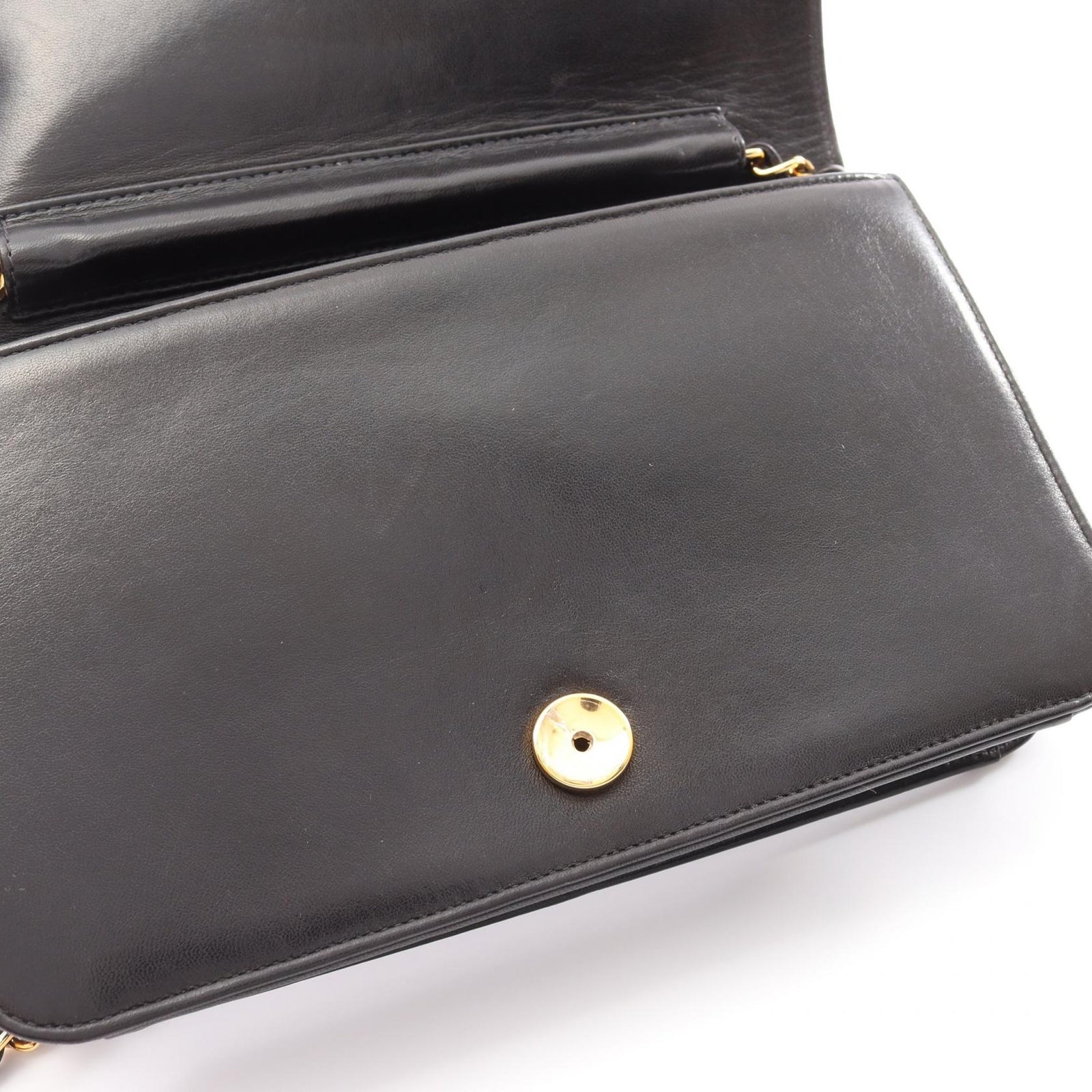 Chanel Matelasse Single Flap Chain Shoulder Bag - Black, Lambskin Leather