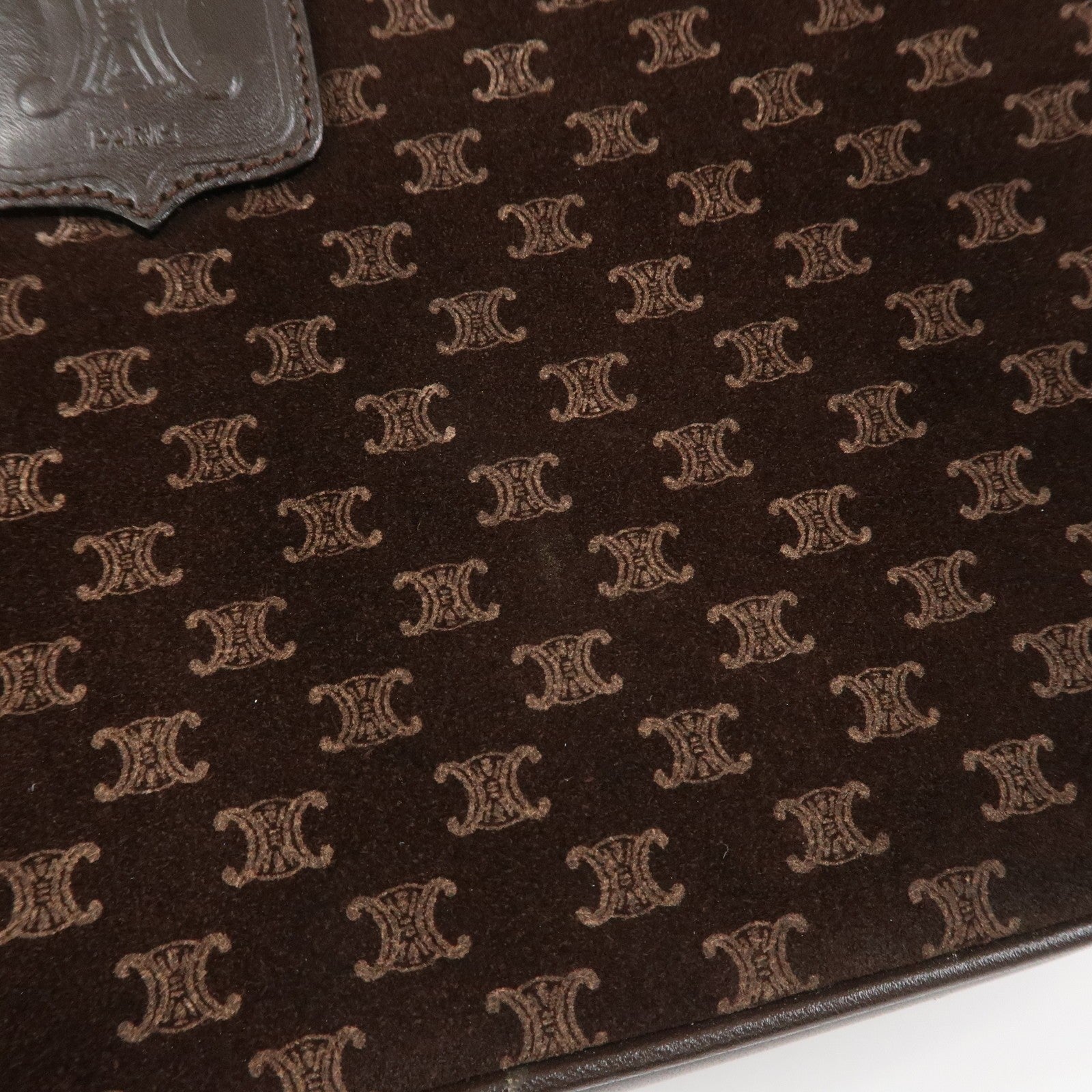 Celine Macadam Shoulder Bag - Brown, Suede Leather