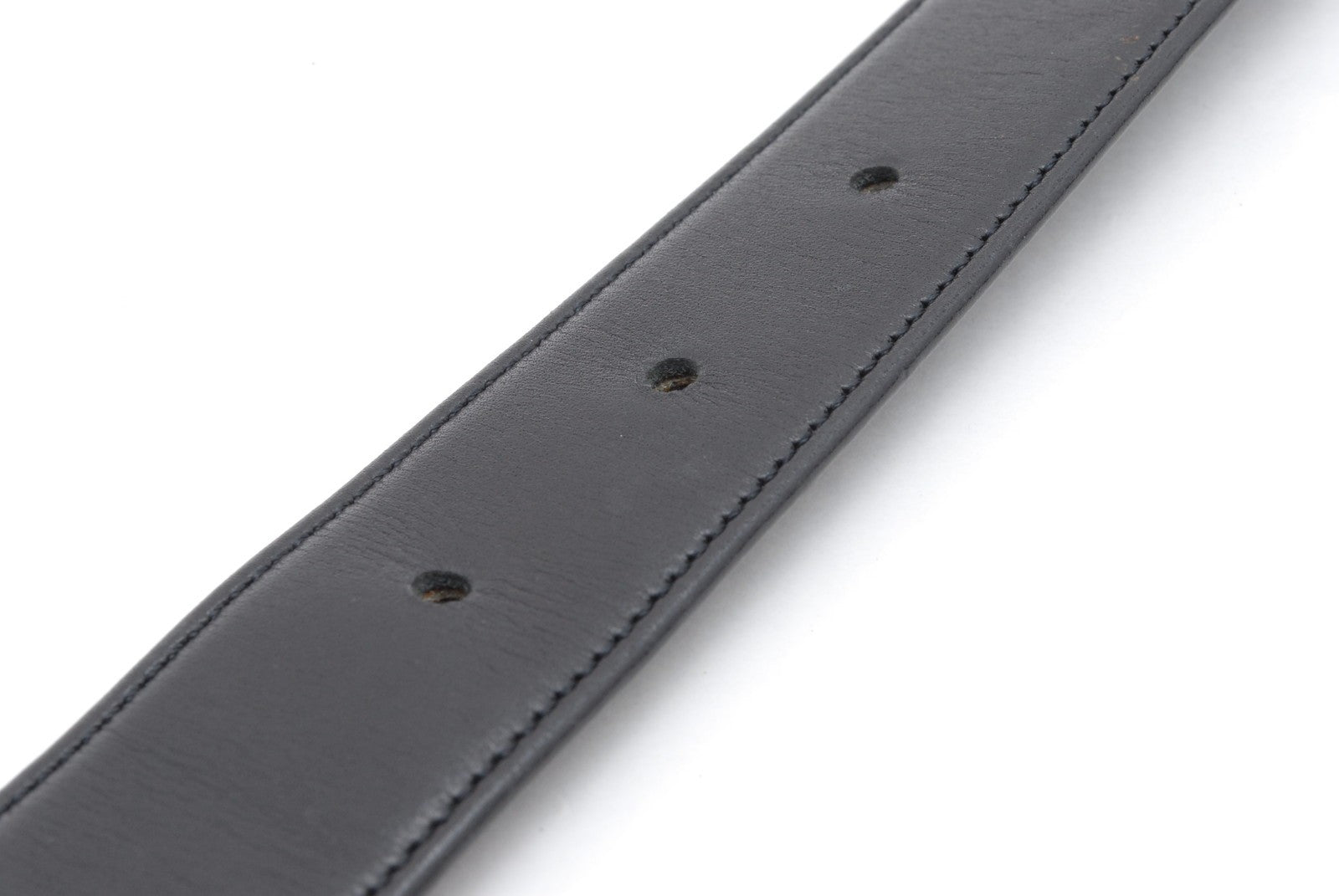 Saint Laurent Vintage YSL Logo Buckle Belt - Black, Leather