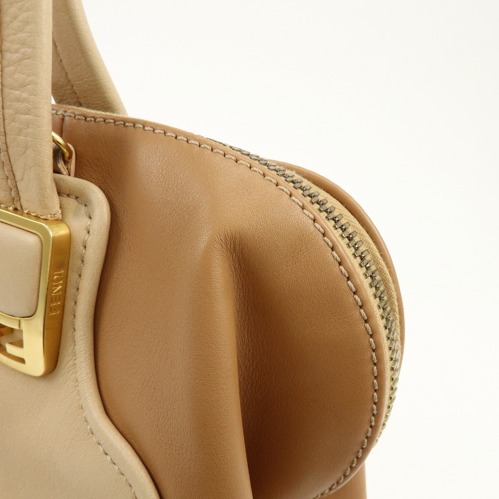 Fendi Hand Bag - Beige, Leather