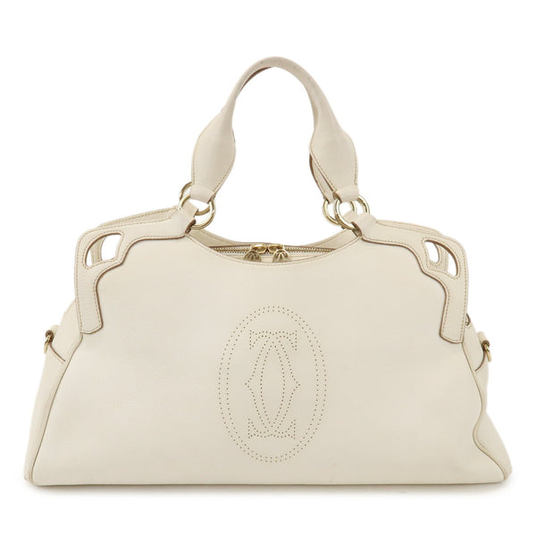 Cartier Must Line Marcello 2Way Hand Bag - White, Leather