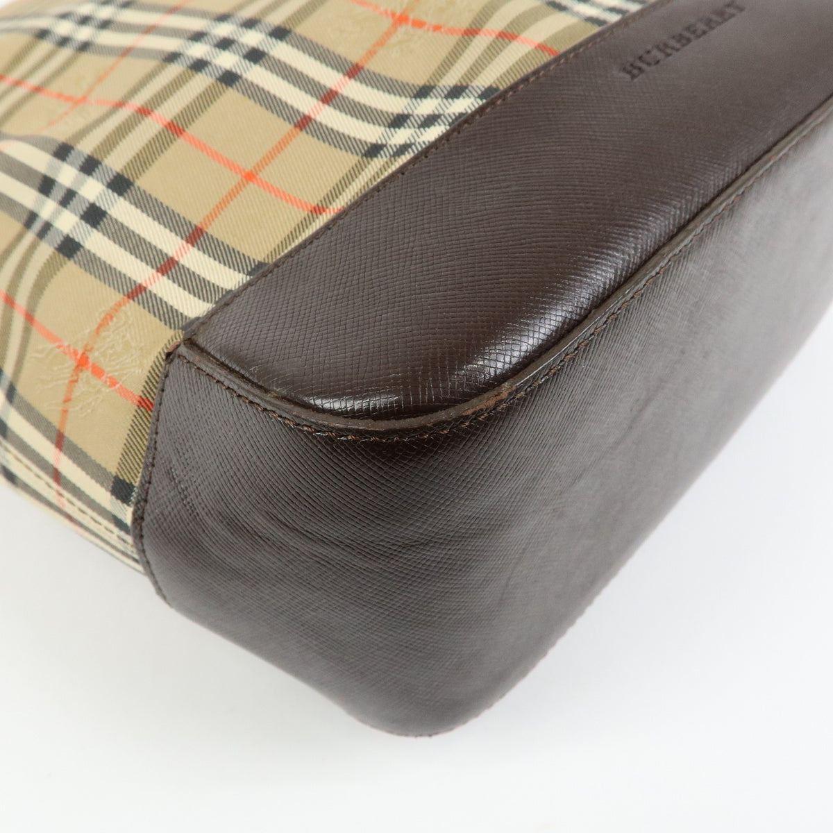 Burberry Nova Plaid Tote Bag - Beige, Canvas and Leather