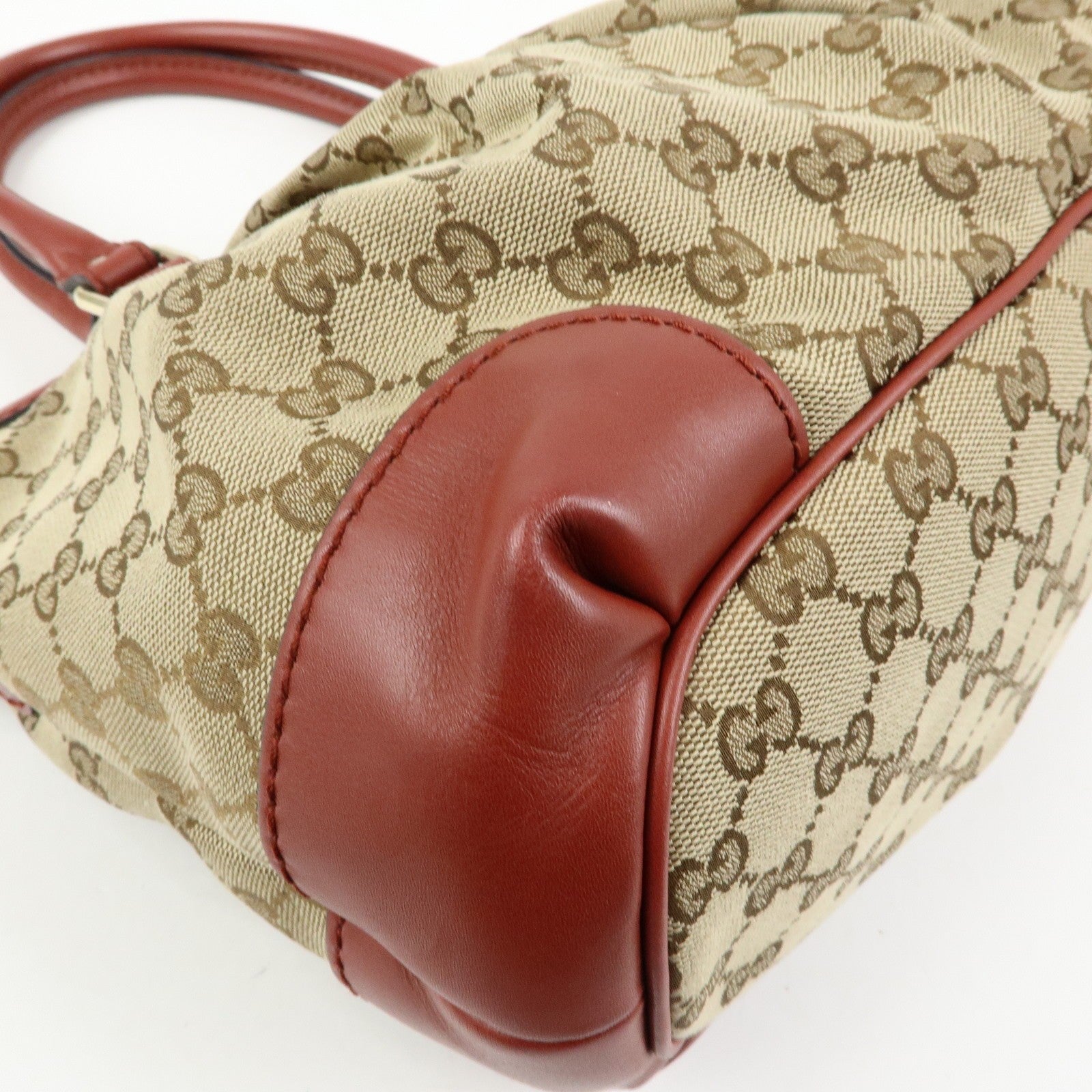 Gucci 2 Way Bag - Beige, Canvas Leather