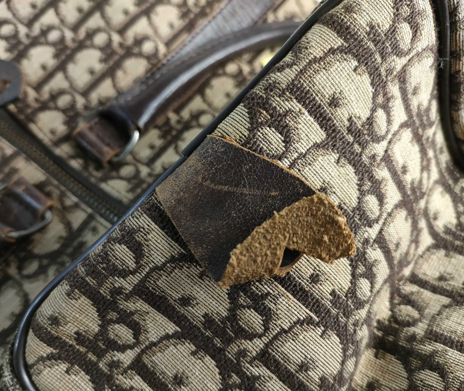 Christian Dior Trotter Boston Bag - Brown, Canvas Leather