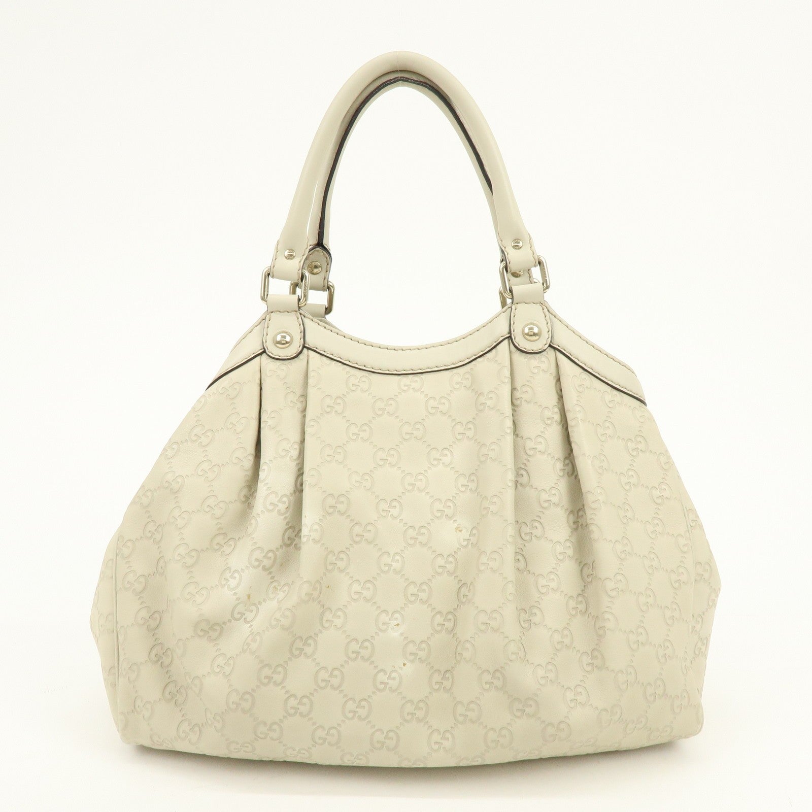 Gucci Sukey Guccissima Leather Tote Bag - White, Leather 