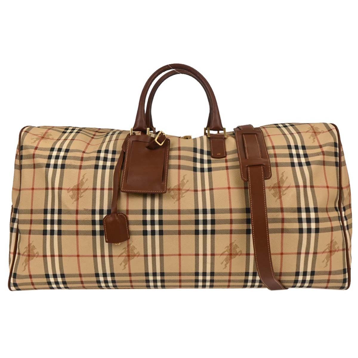 Burberry House Check Duffle 2way Handbag - Beige, PVC
