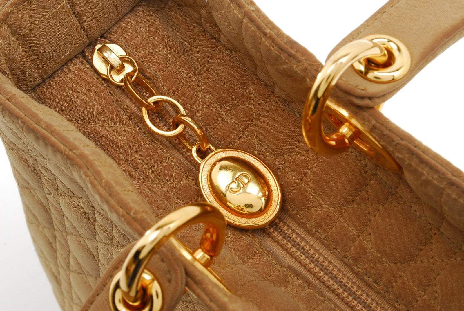 Dior Lady Dior Handbag - Beige, Nylon