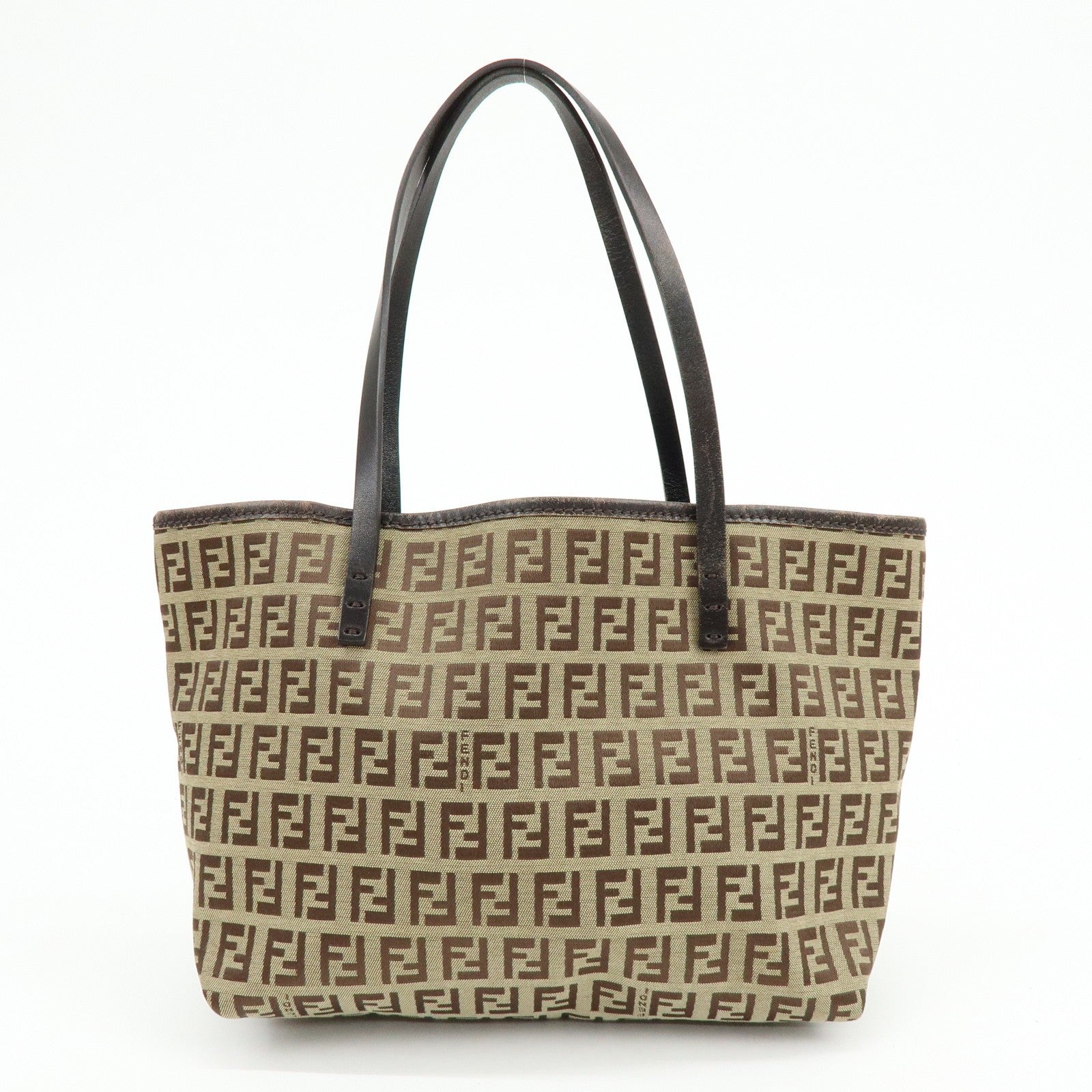 Fendi Zucchino Tote Bag - Brown, Canvas Leather