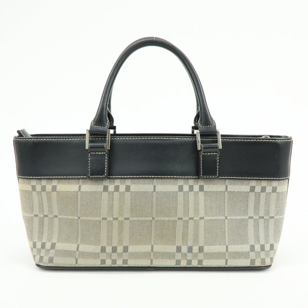 Burberry Hand Bag Tote Bag - Black, Canvas Leather