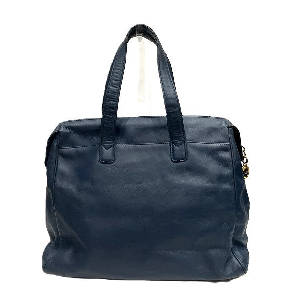 Dior Logo Charm Handbag - Navy, Leather
