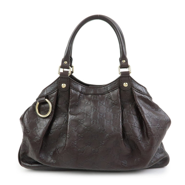 Gucci Sukey Tote Bag - Dark Brown, Guccissima Leather