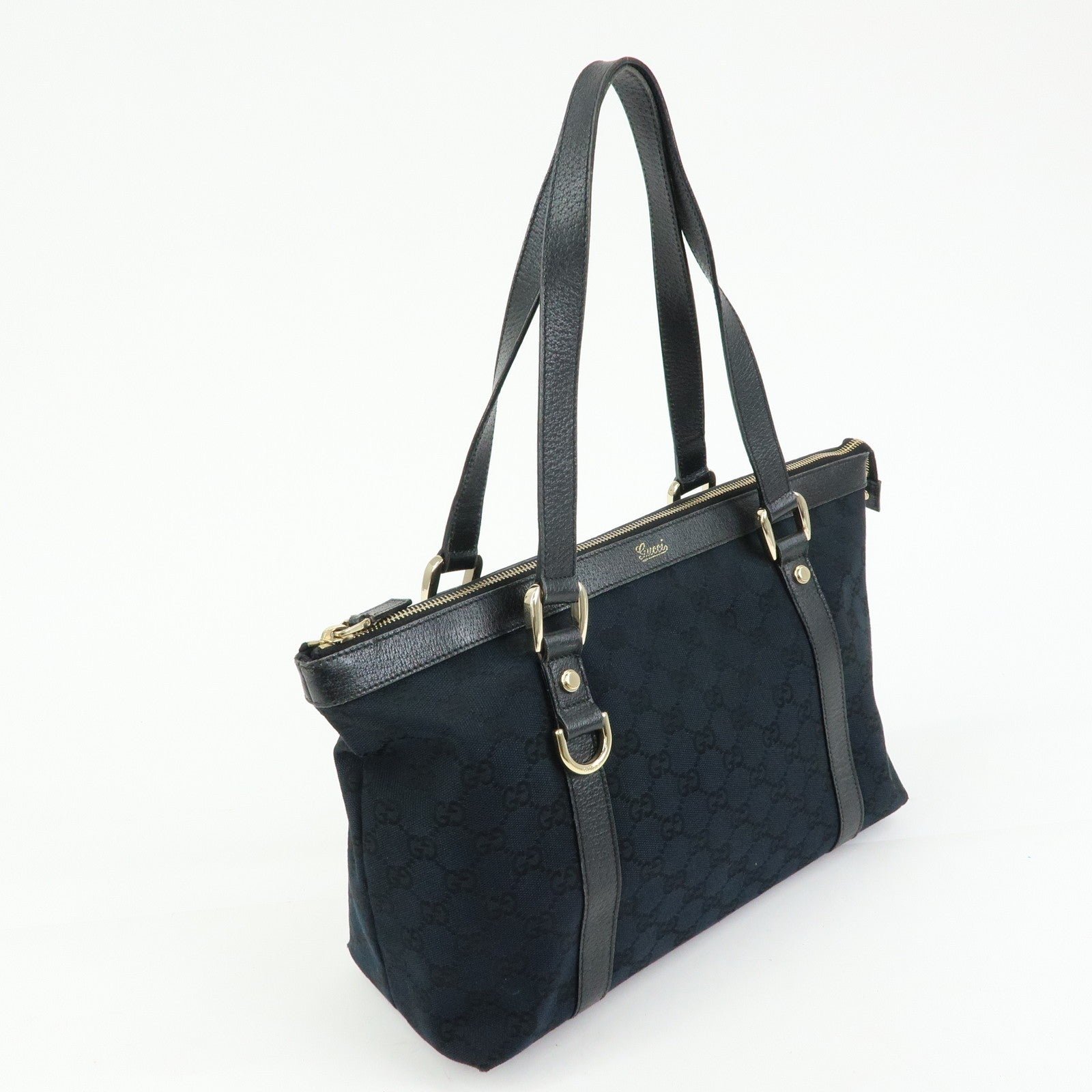 Gucci Abbey Tote Bag - Black, GG Canvas