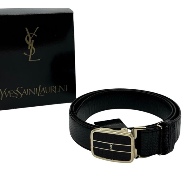 Saint Laurent YSL Belt - Black, Leather 