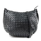Bottega Veneta Intrecciato Leather Shoulder Black Bag