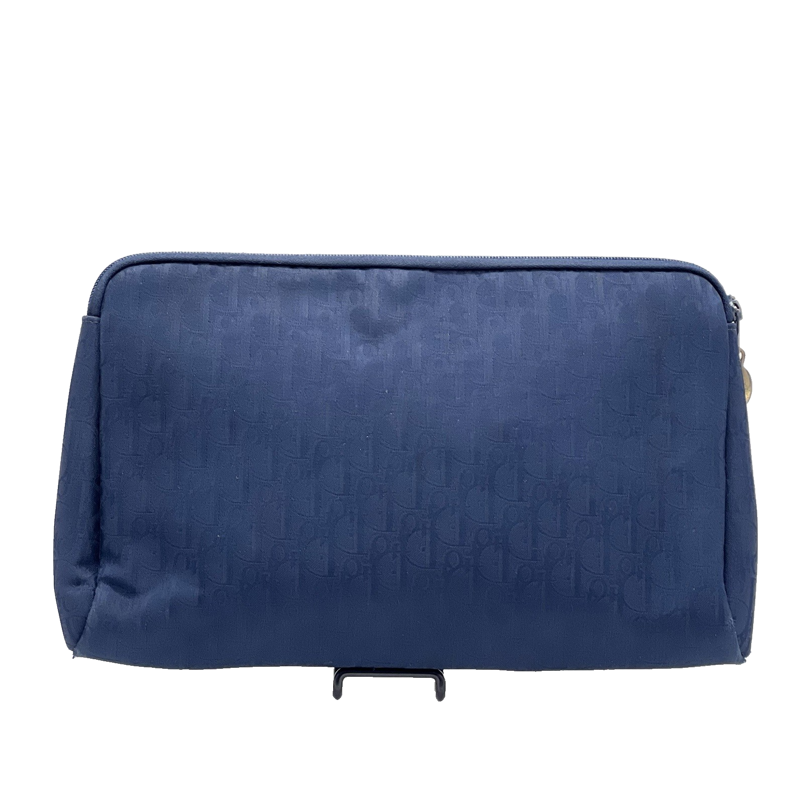 Christian Dior Trotter Clutch Bag Navy Canvas