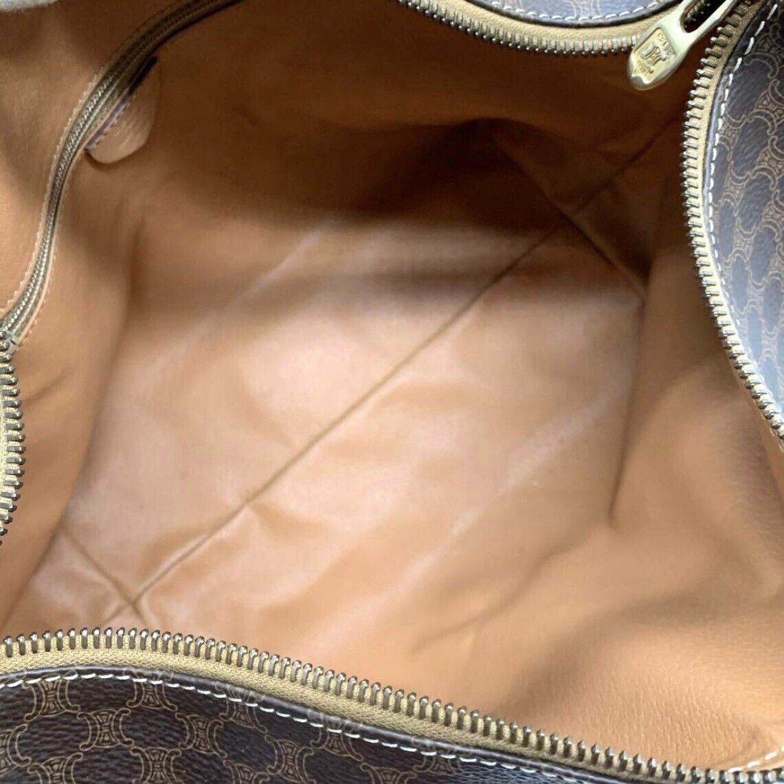 CELINE Macadam Accessory Pouch Triomphe Handbag PVC Leather