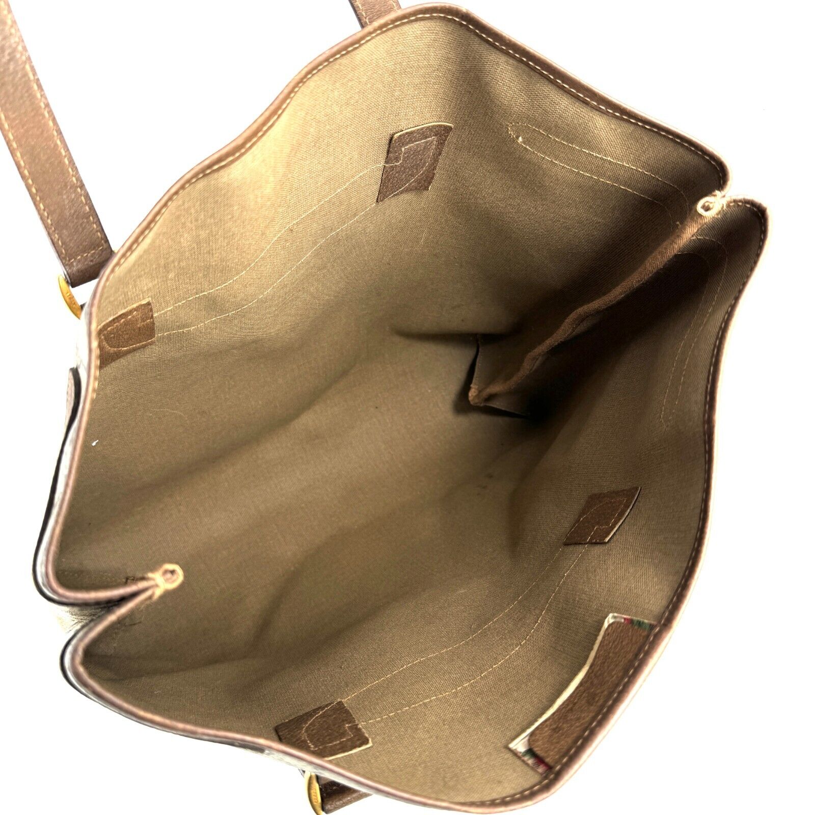 Gucci Vintage Shoulder Tote Bag - Brown PVC