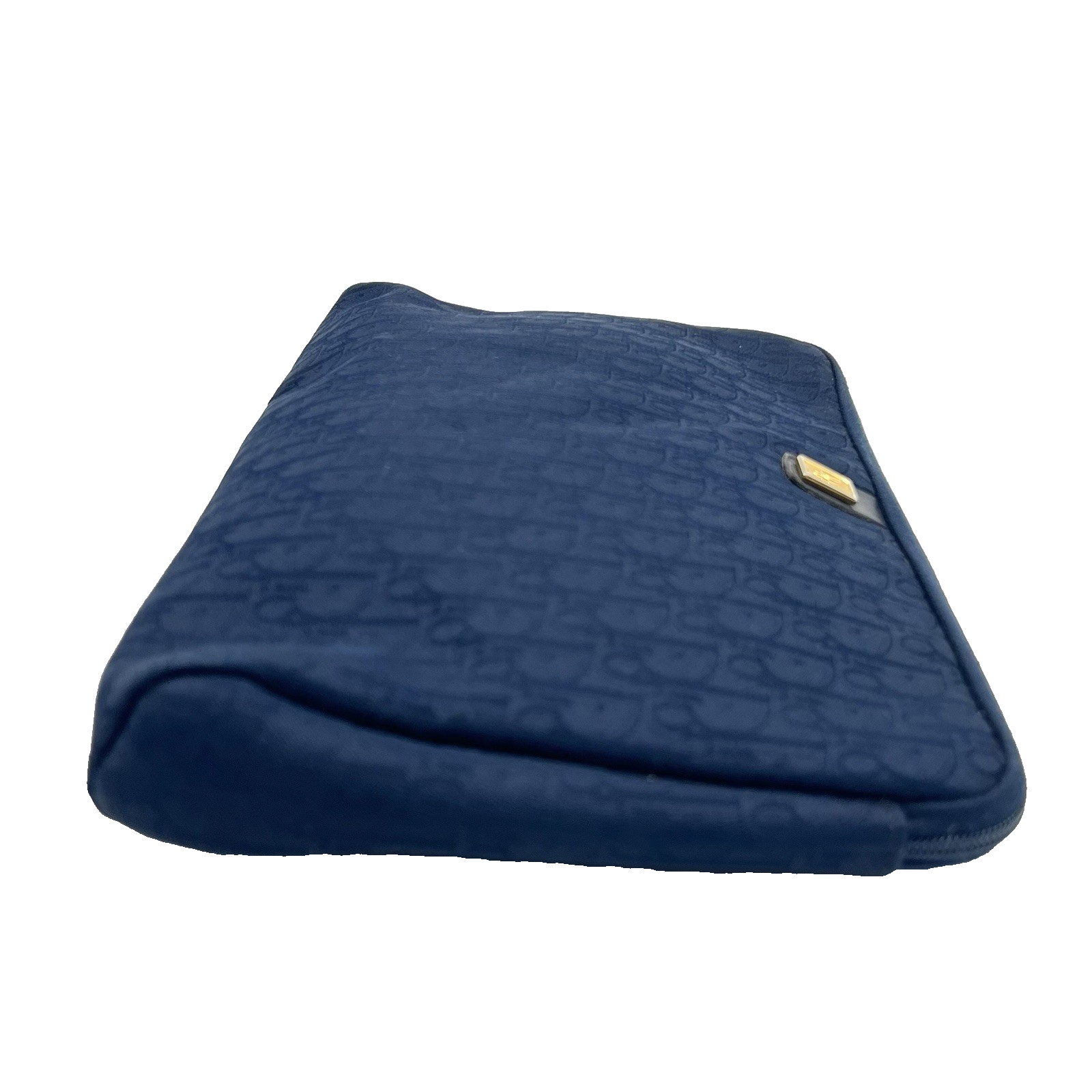 Christian Dior Trotter Clutch Bag Navy Canvas