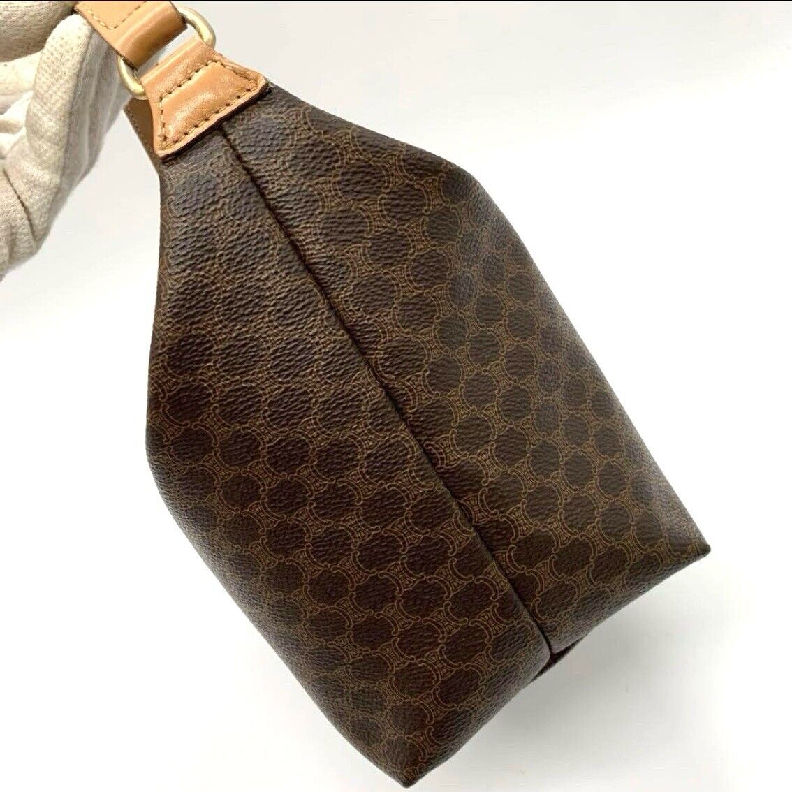 CELINE Macadam Accessory Pouch Triomphe Handbag PVC Leather