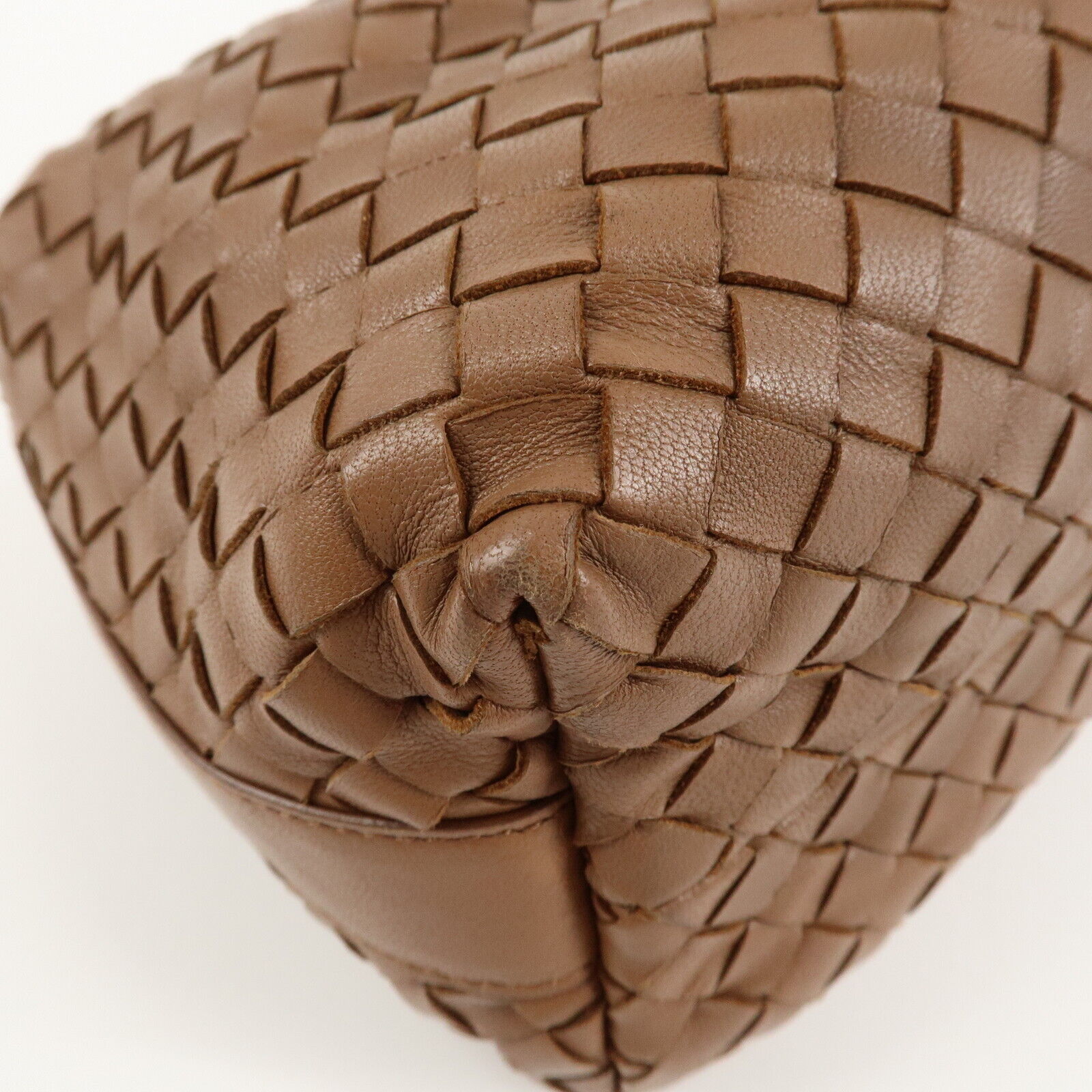 Bottega Veneta Intrecciato Leather Gold Hand Bag