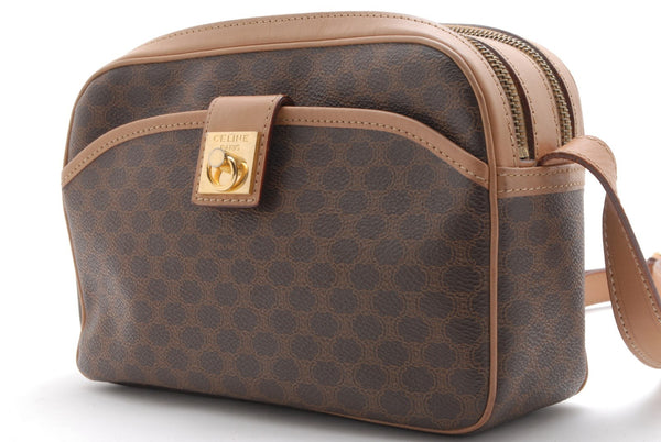 Celine Macadam Shoulder Bag - Brown, Leather PVC