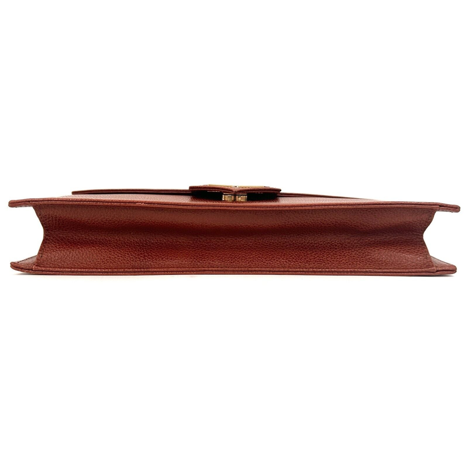 YSL Brown Clutch Bag Leather