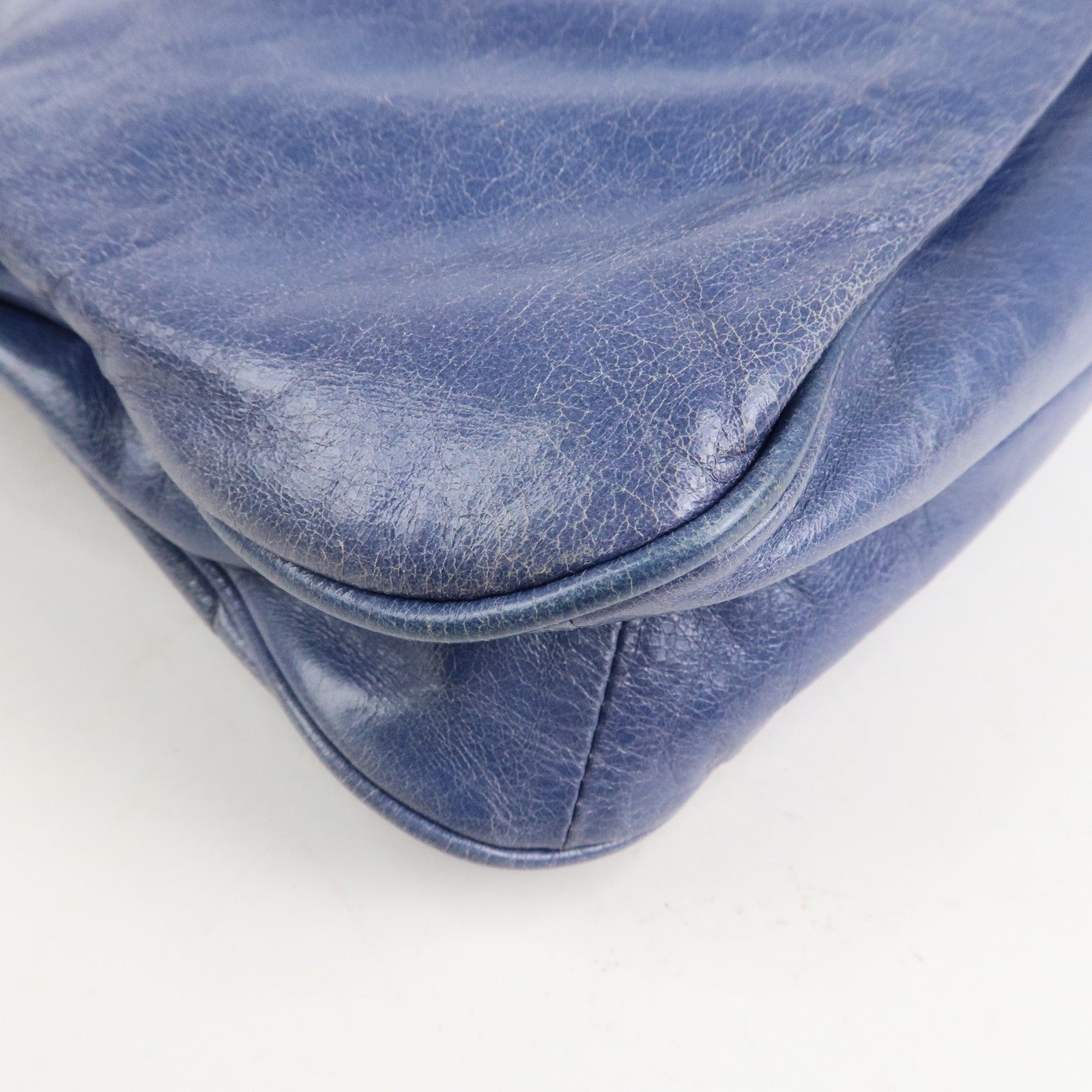 Prada Light Blue Leather Hand Bag