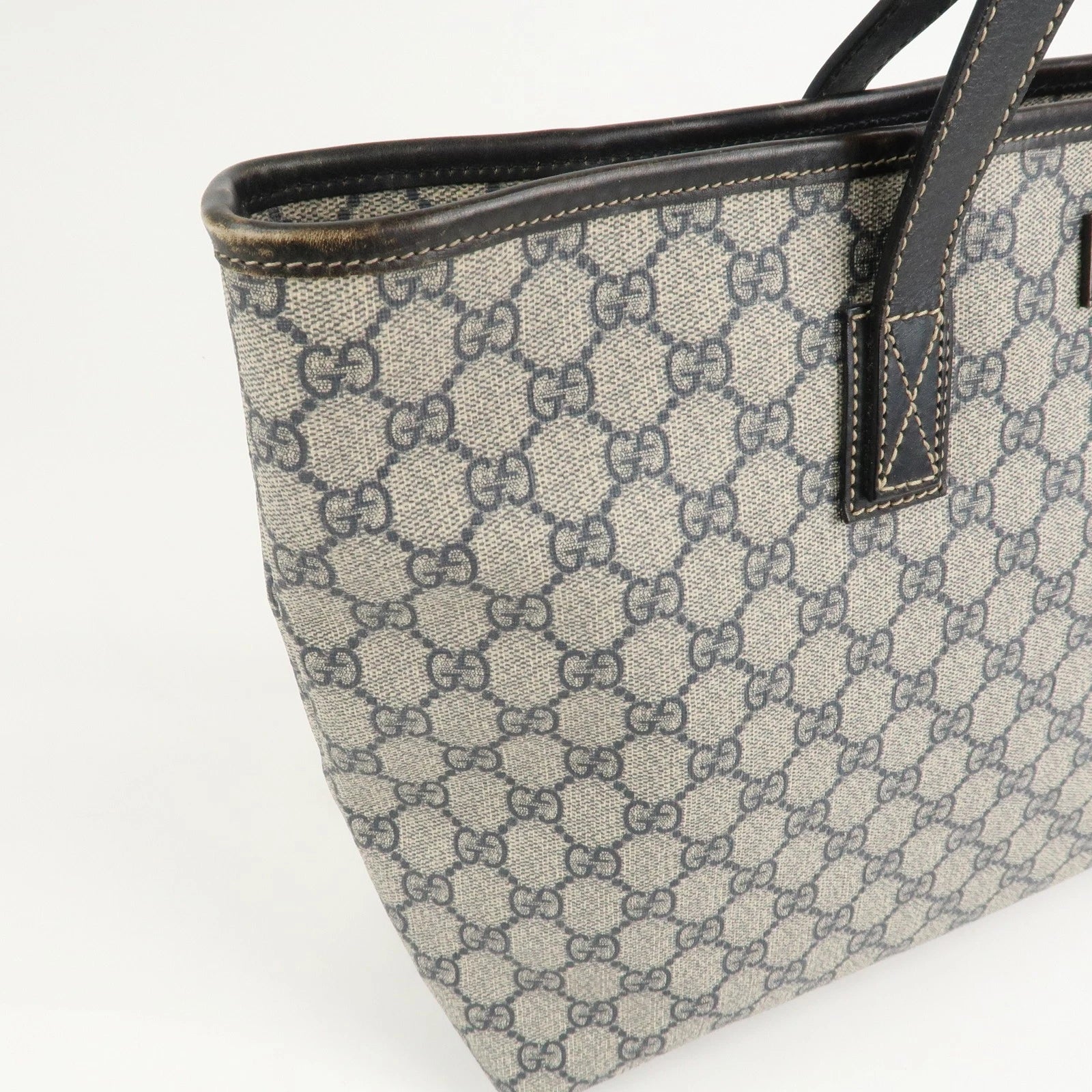 Gucci Supreme Leather Tote Bag - Beige, PVC