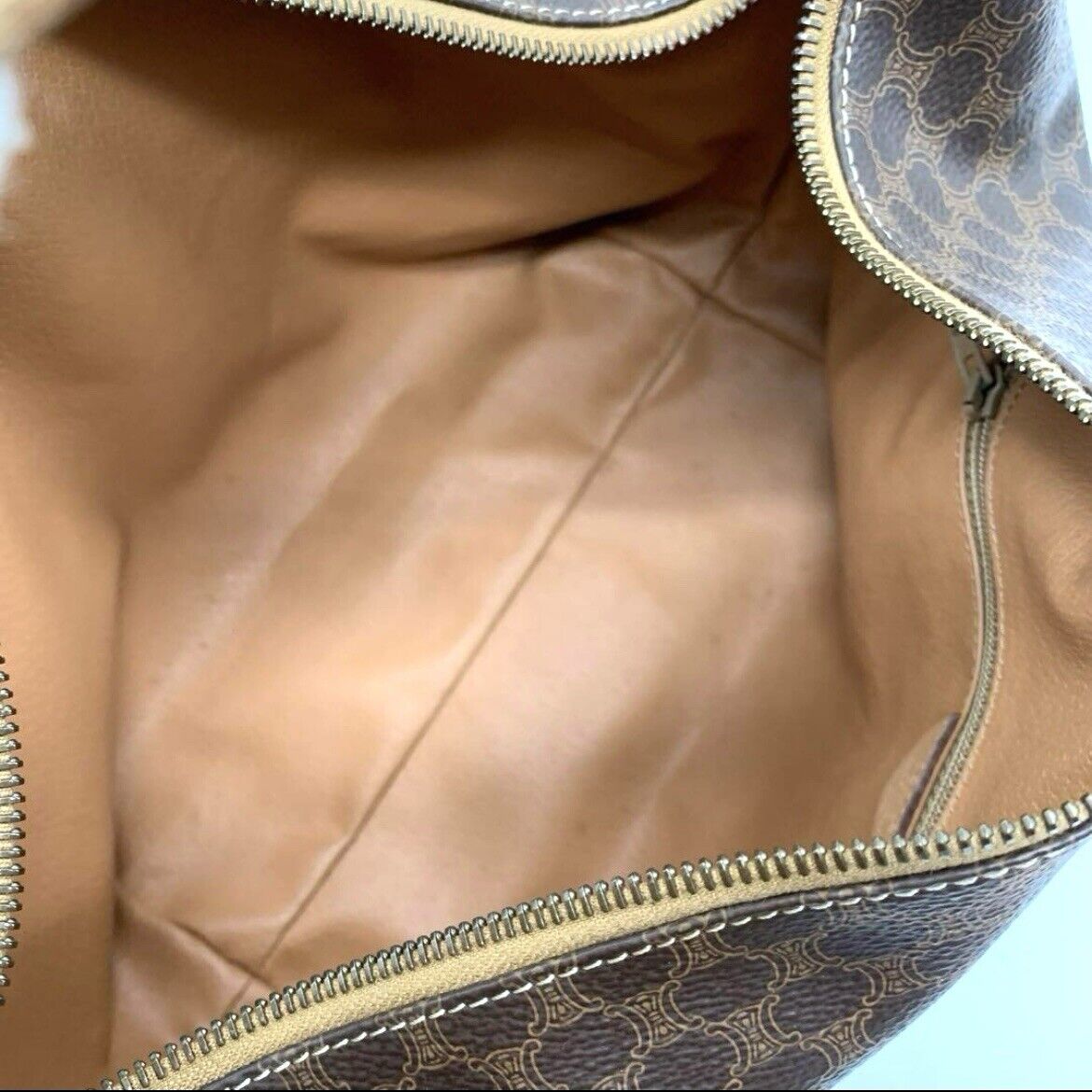 CELINE Macadam Accessory Pouch Triomphe Handbag PVC Leather