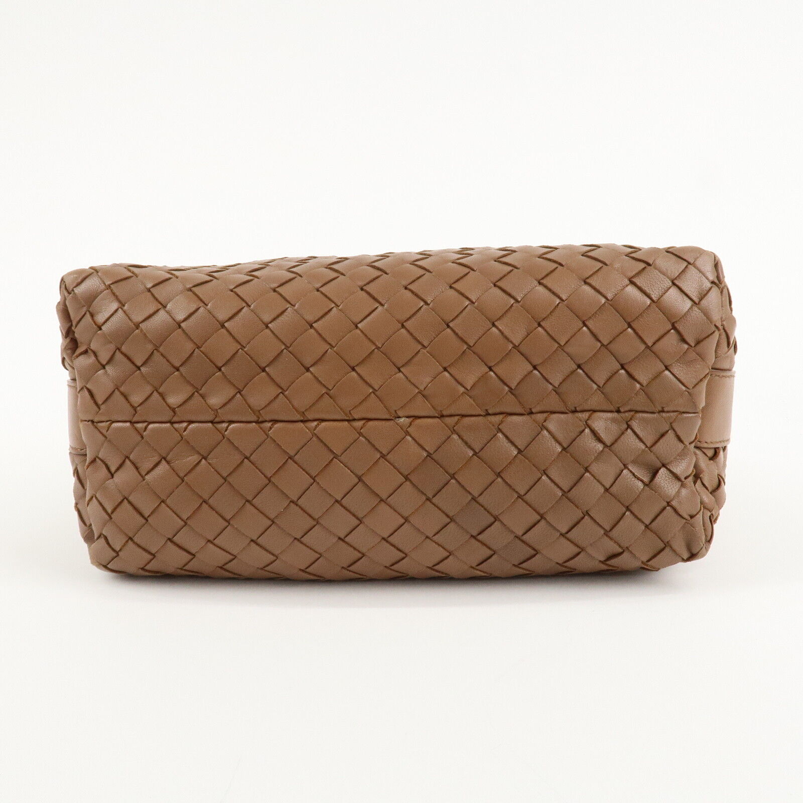 Bottega Veneta Intrecciato Leather Gold Hand Bag
