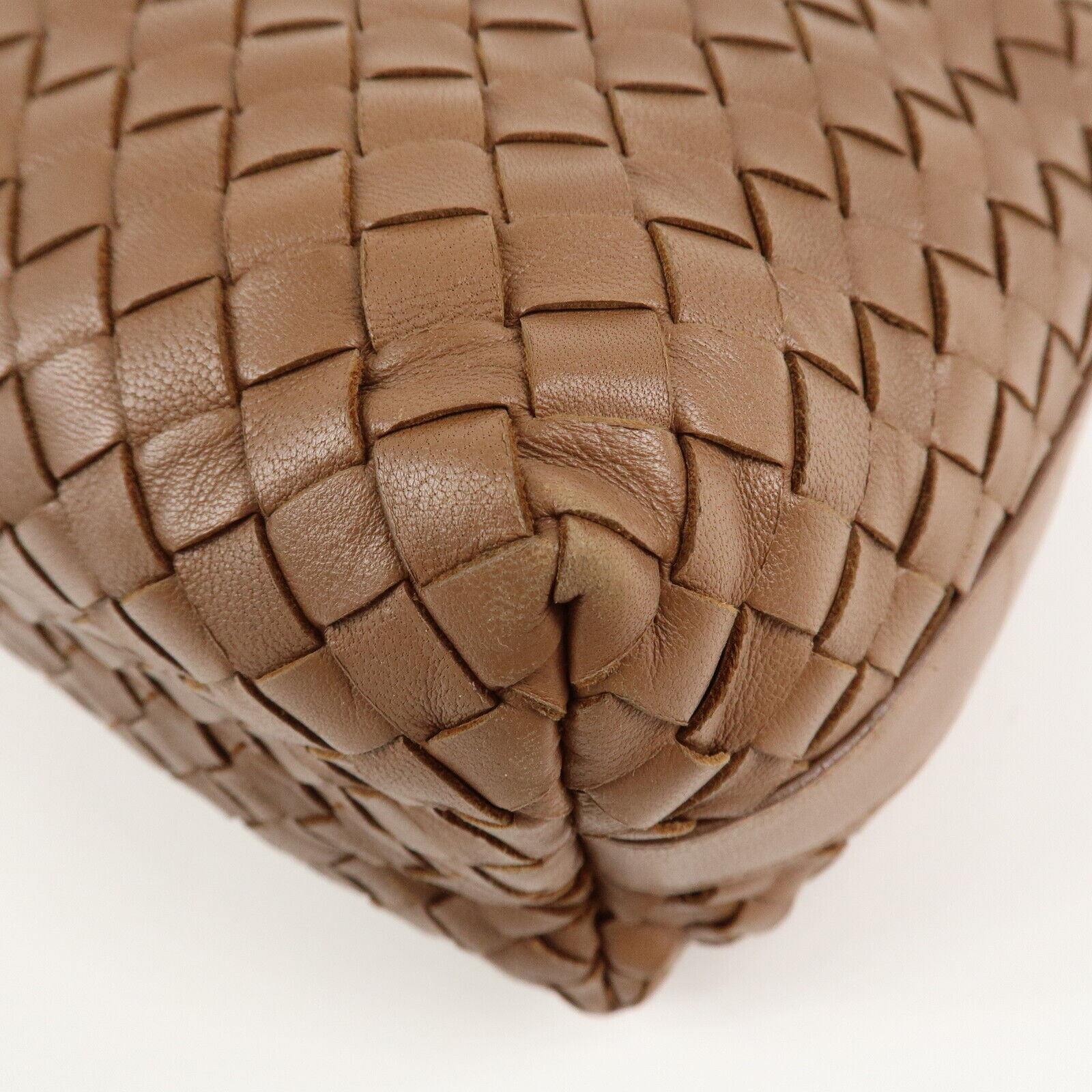 Bottega Veneta Intrecciato Leather Gold Hand Bag