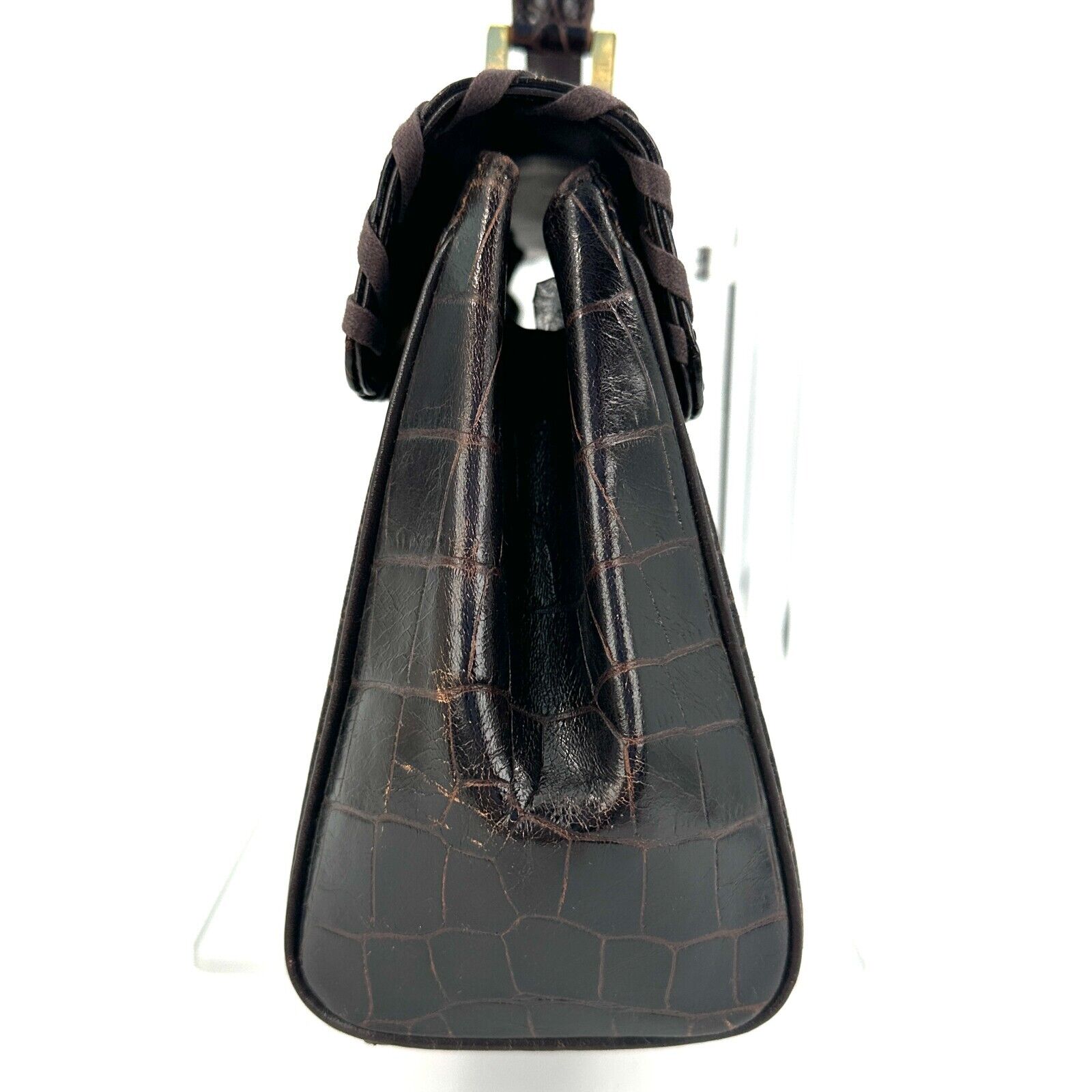 Yves Saint Laurent YSL Vintage Black Leather Toto Handbag