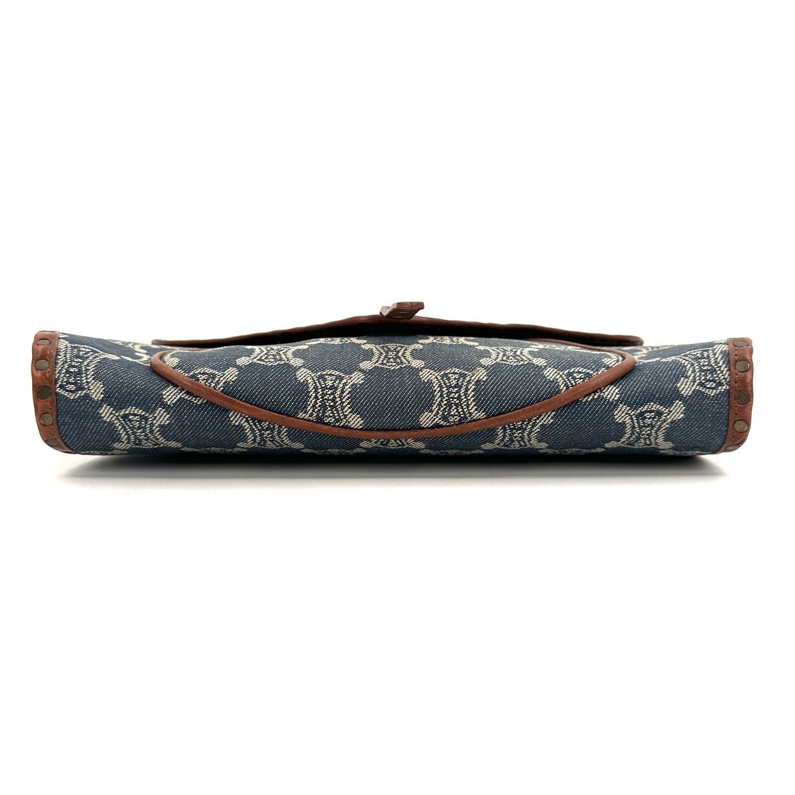 CELINE Shoulder Bag Denim Paris Macadam