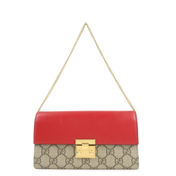 Gucci GG Supreme Leather Canvas Padlock Chain