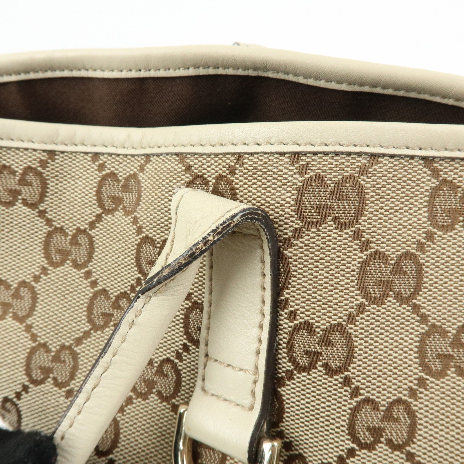 Gucci Interlocking G Tote Bag - Beige, Canvas and Leather
