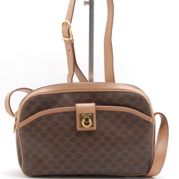 Celine Macadam Shoulder Bag - Brown, Leather PVC