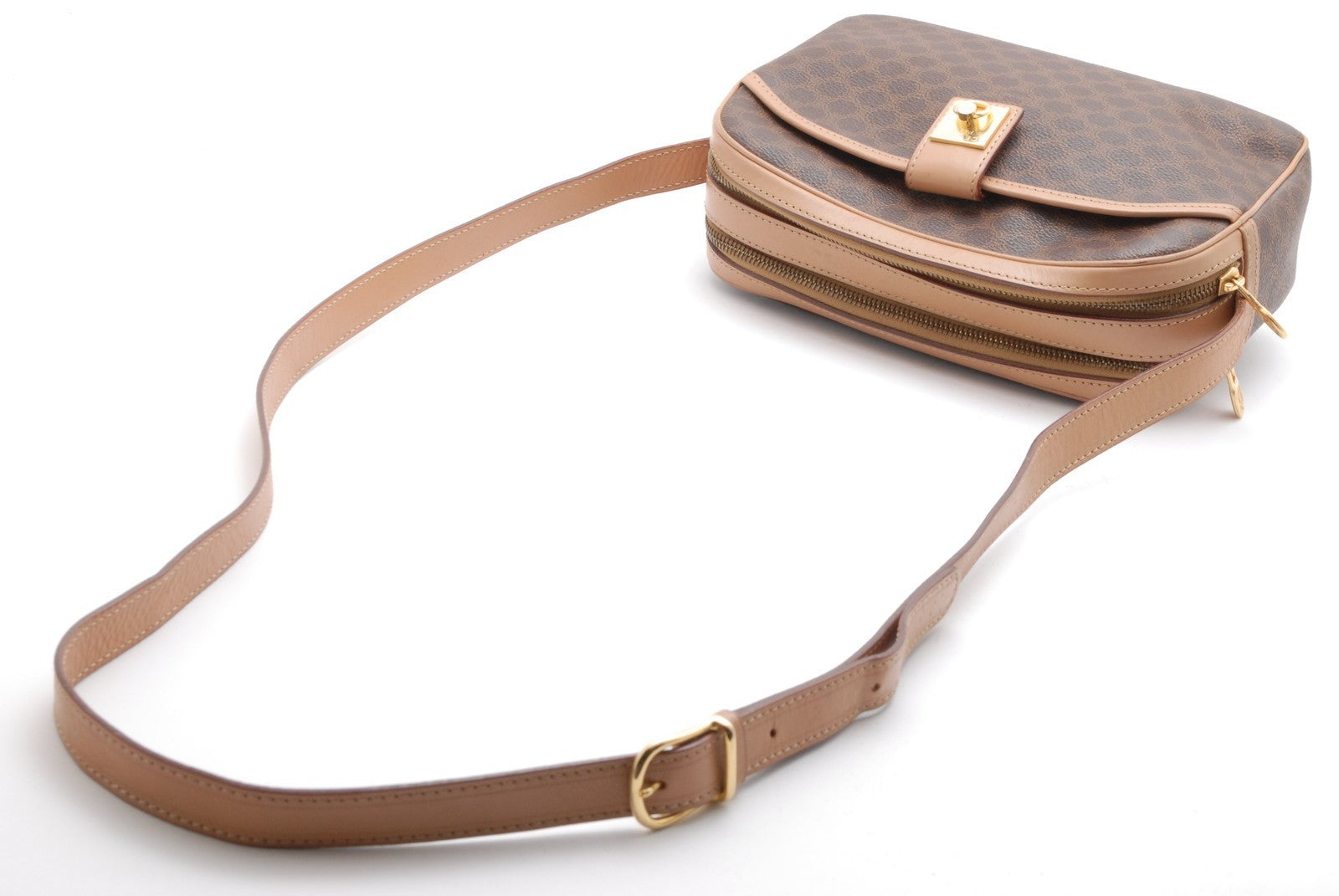 Celine Macadam Shoulder Bag - Brown, Leather PVC