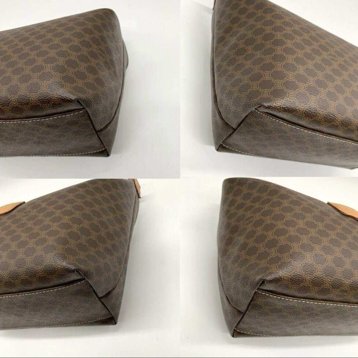 CELINE Macadam Accessory Pouch Triomphe Handbag PVC Leather