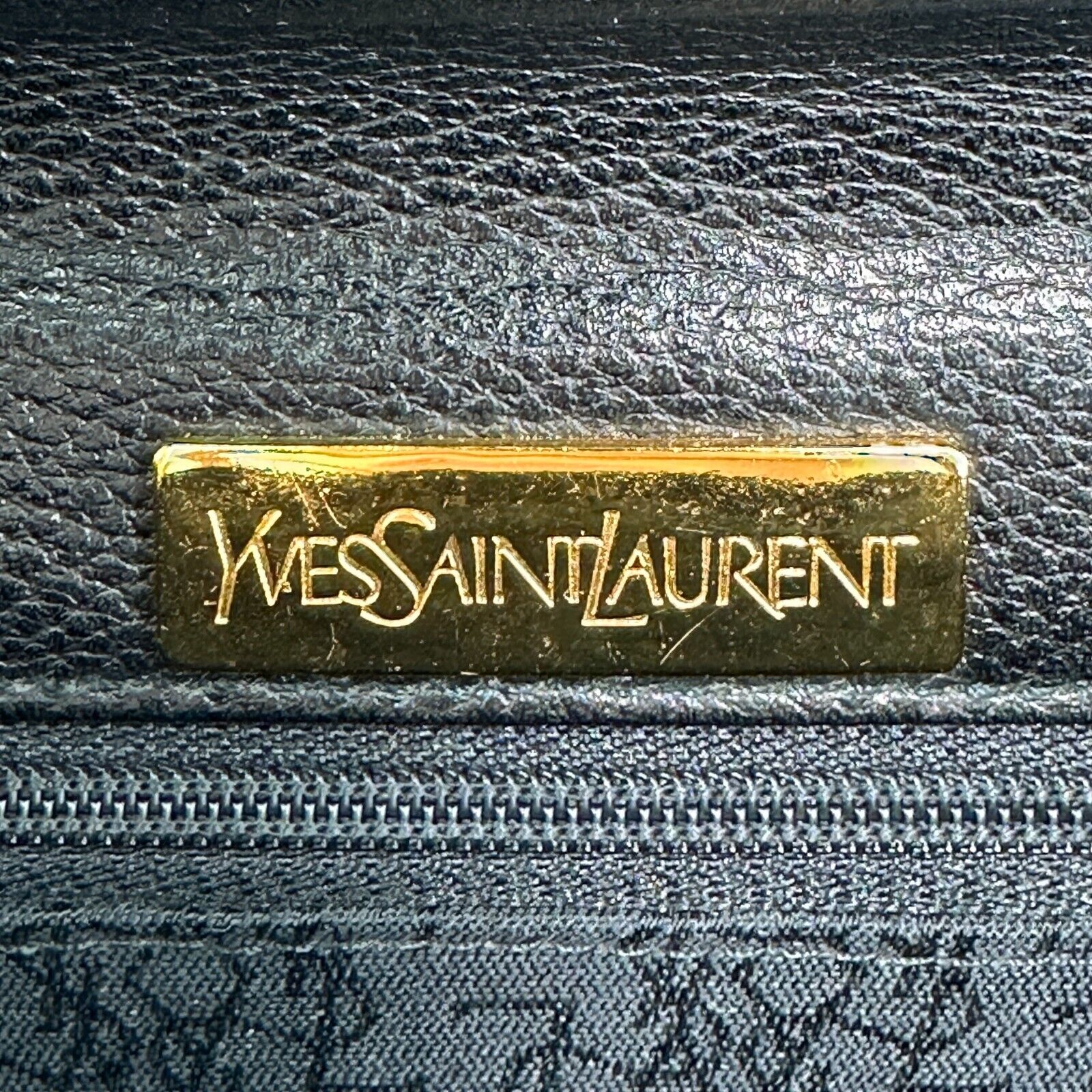 Saint Laurent YSL Clutch Bag Black Leather